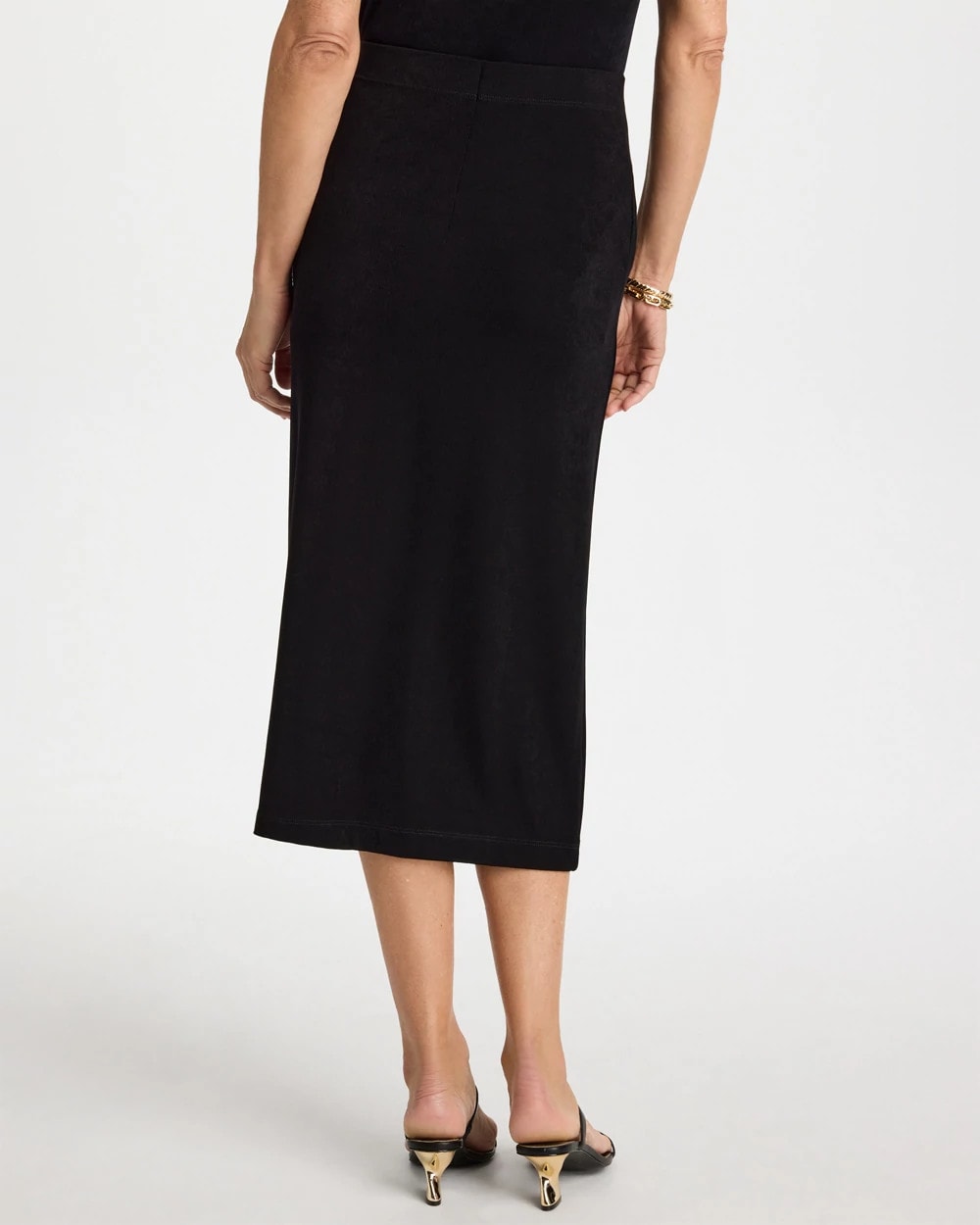 Chico's Essential - Travelers™ Midi Skirt Travelers Black