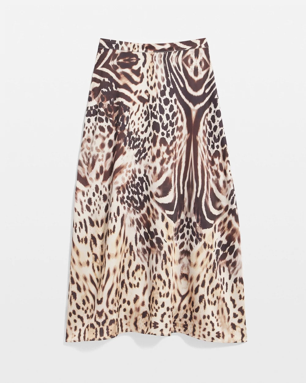 Chico's Recommended - Animal Bengal Marks Faux Satin Skirt Black