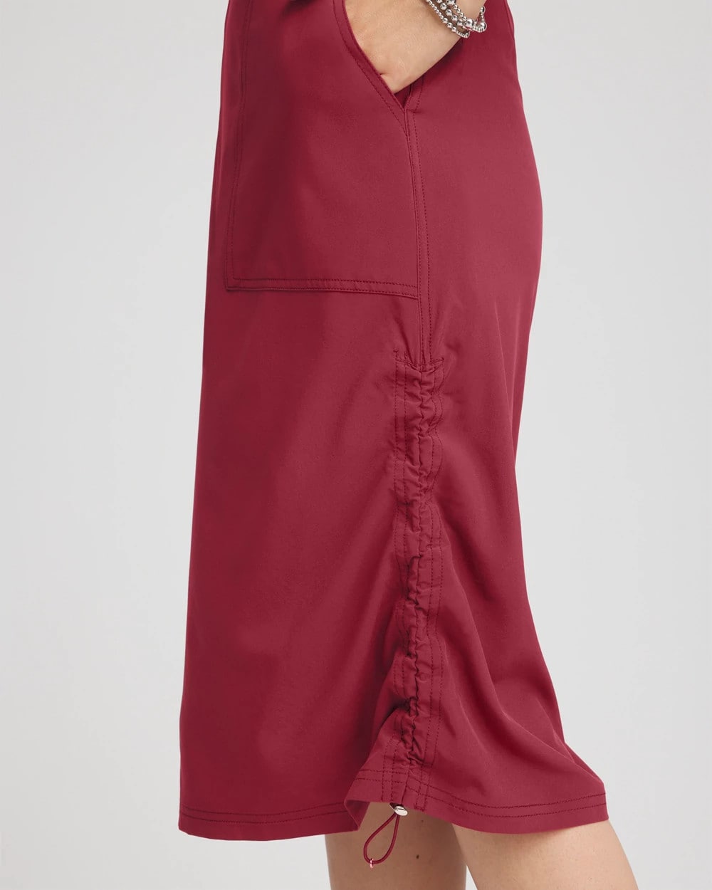 Chico's Deals - Zenergy® UPF Bungee-Hem Pull-On Skirt Russet Red
