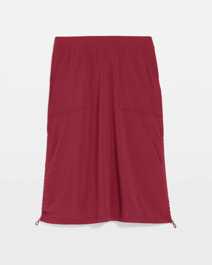 Chico's Deals - Zenergy® UPF Bungee-Hem Pull-On Skirt Russet Red