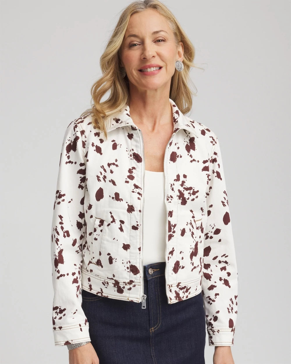 Chico's Customer Favorite - Pampas Pony Denim Jacket Ecru