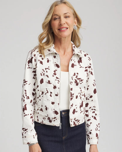 Chico's Customer Favorite - Pampas Pony Denim Jacket Ecru