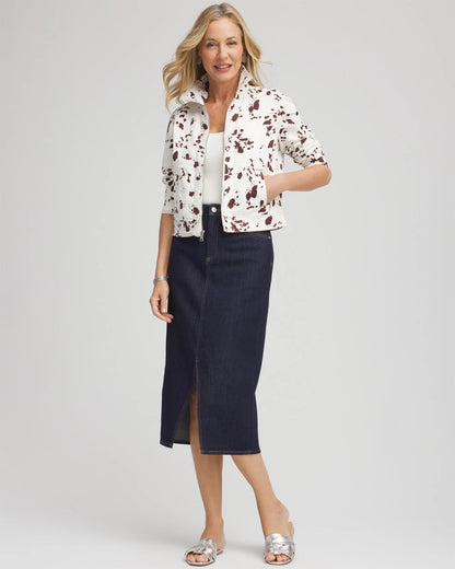 Chico's Customer Favorite - Pampas Pony Denim Jacket Ecru