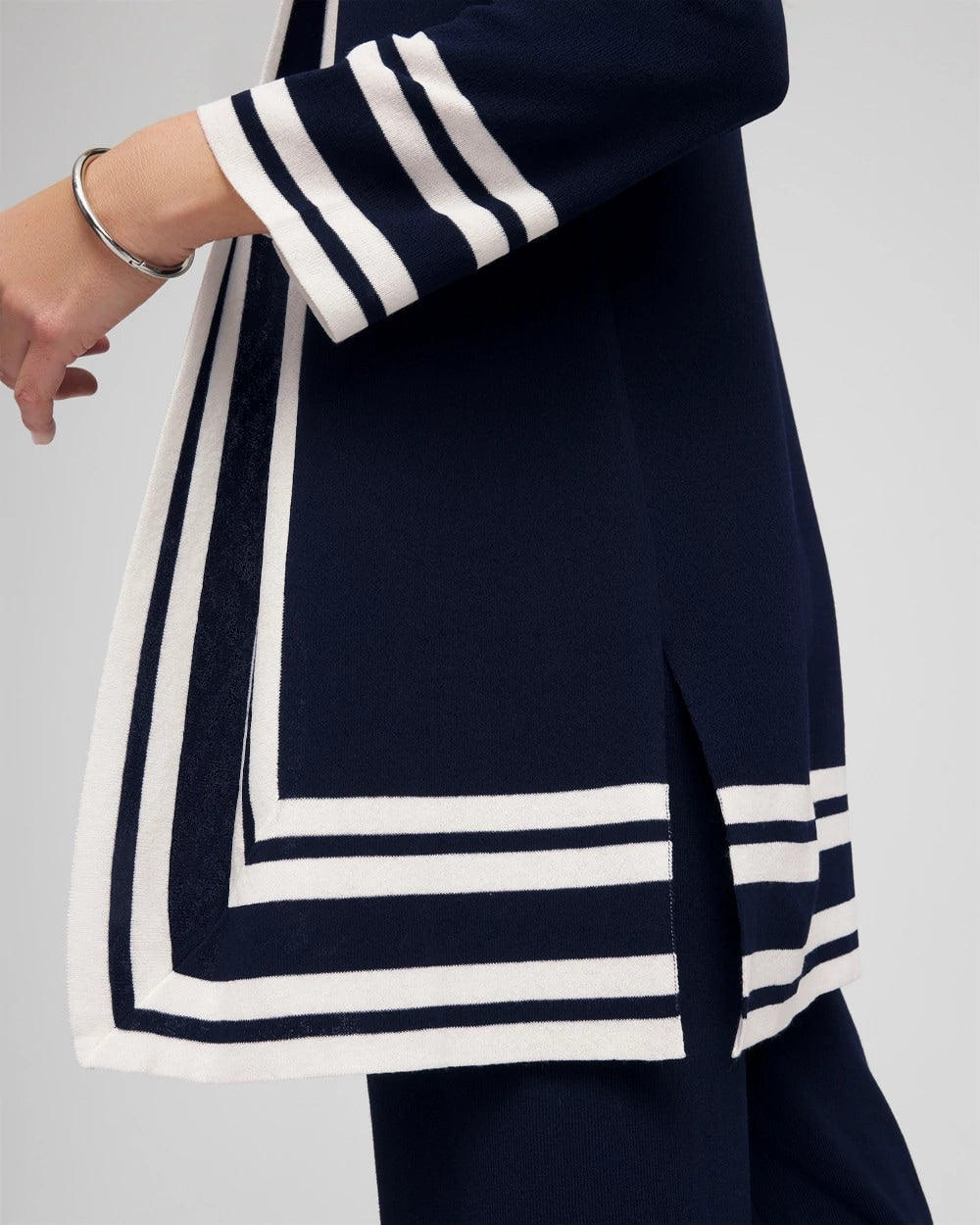 Chico's Great Value - Travelers™ Contrast Border Cardigan Travelers India Ink