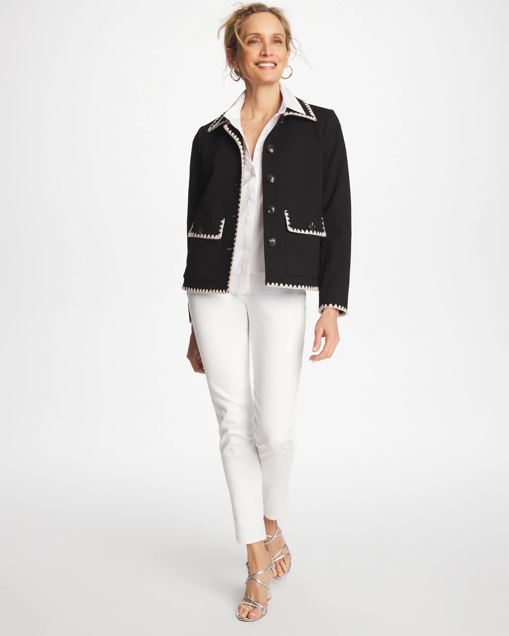 Chico's New - Knit Shacket Black
