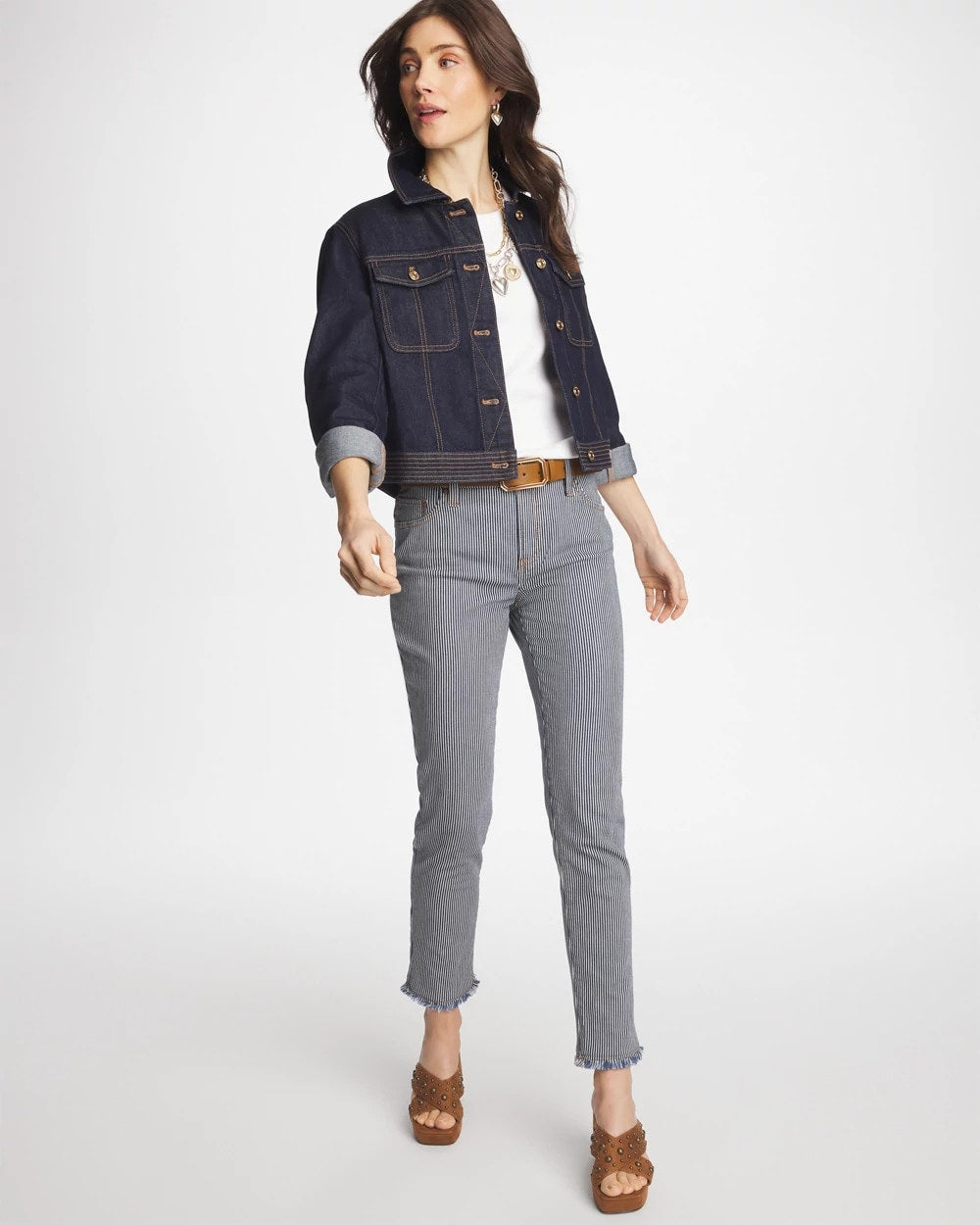 Chico's Signature - Denim Trucker Jacket Cedar Rinse