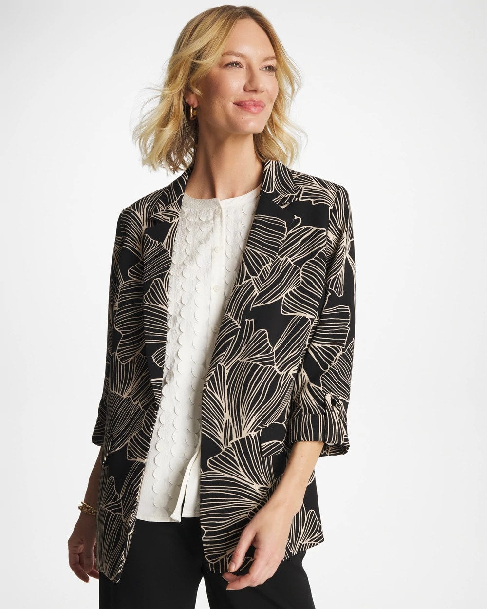 Chico's Popular - Ginkgo Crepe Blazer Black