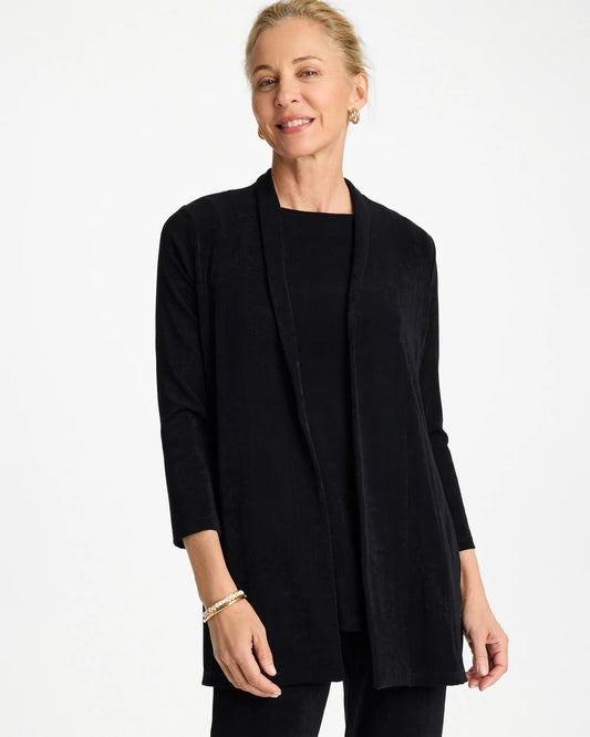Chico's Smart Buy - Travelers™ Classic Long Knit Jacket Travelers Black
