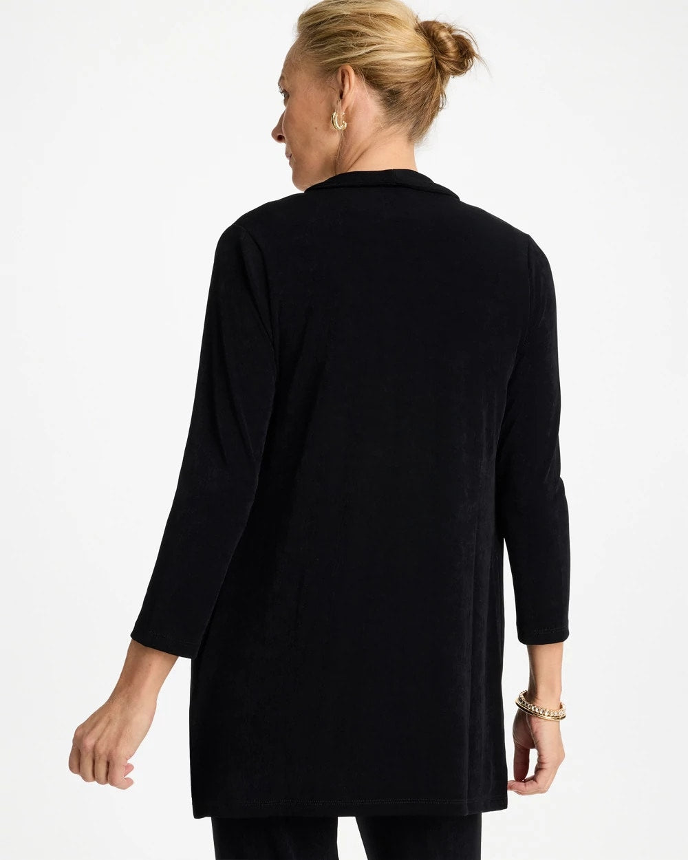 Chico's Smart Buy - Travelers™ Classic Long Knit Jacket Travelers Black