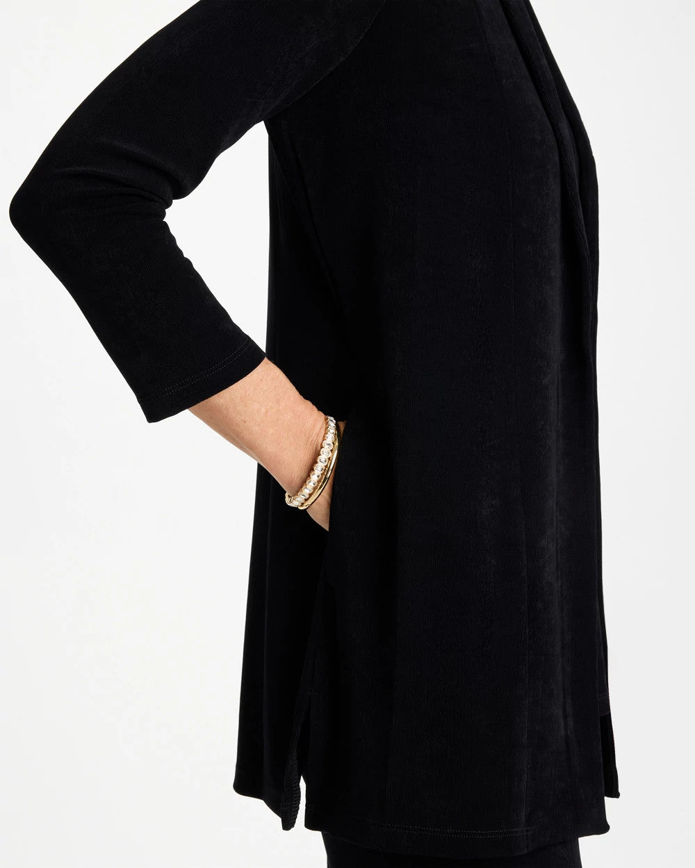 Chico's Smart Buy - Travelers™ Classic Long Knit Jacket Travelers Black
