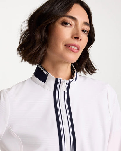 Chico's Classic - Zenergy® UPF Colorblock Jacket Alabaster