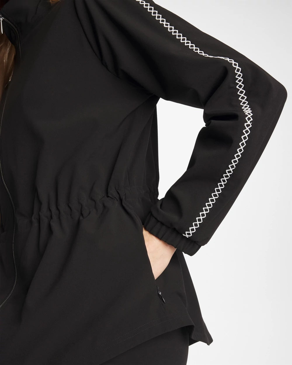 Chico's Signature - Zenergy® UPF Lattice-Trim Jacket Black