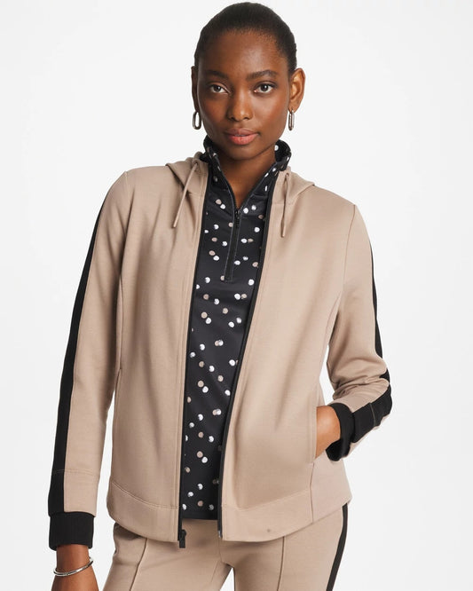 Chico's New - Zenergy® Double-Knit Contrast Jacket Studio Taupe