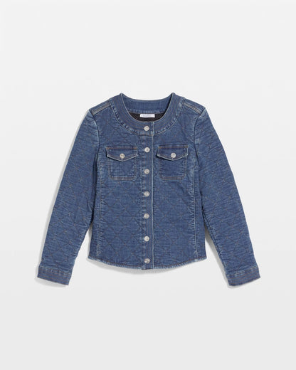 Chico's Trending - Quilted Denim Jacket Wilma Indigo