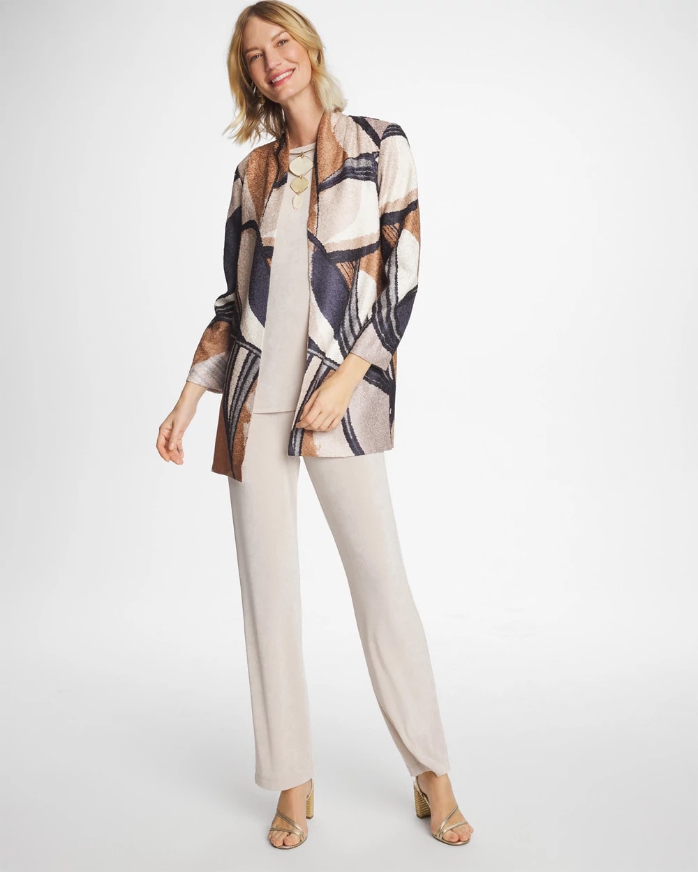 Chico's Classic - Travelers™ Waverly Reversible Crushed Jacket Soft Slate