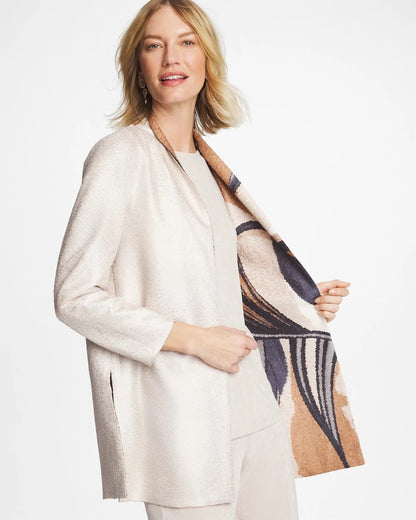 Chico's Classic - Travelers™ Waverly Reversible Crushed Jacket Soft Slate