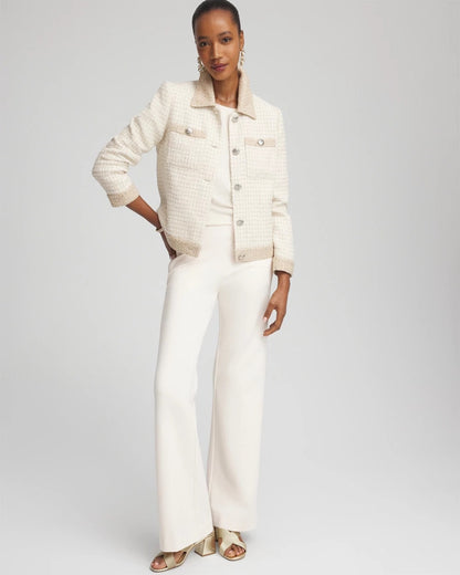 Chico's Deals - Tonal Neutral Tweed Jacket Neutral
