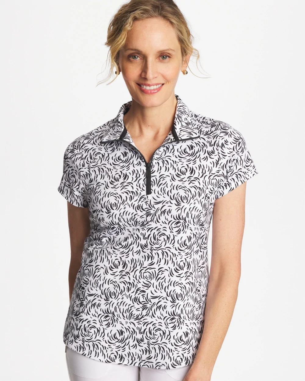 Chico's Sale - Zenergy® UPF Palma Half Zip Black