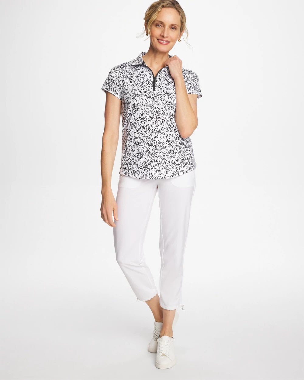 Chico's Sale - Zenergy® UPF Palma Half Zip Black