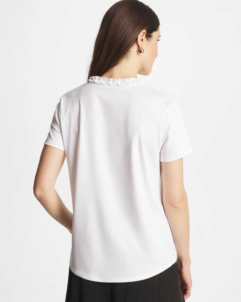 Chico's Signature - Zenergy® UPF Ruffle Polo Alabaster