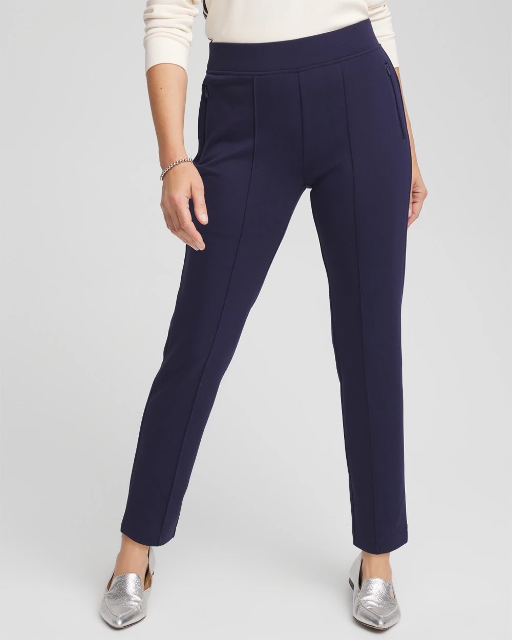 Chico's Everyday - Zenergy® Double-Knit Ankle Pants Passport Blue