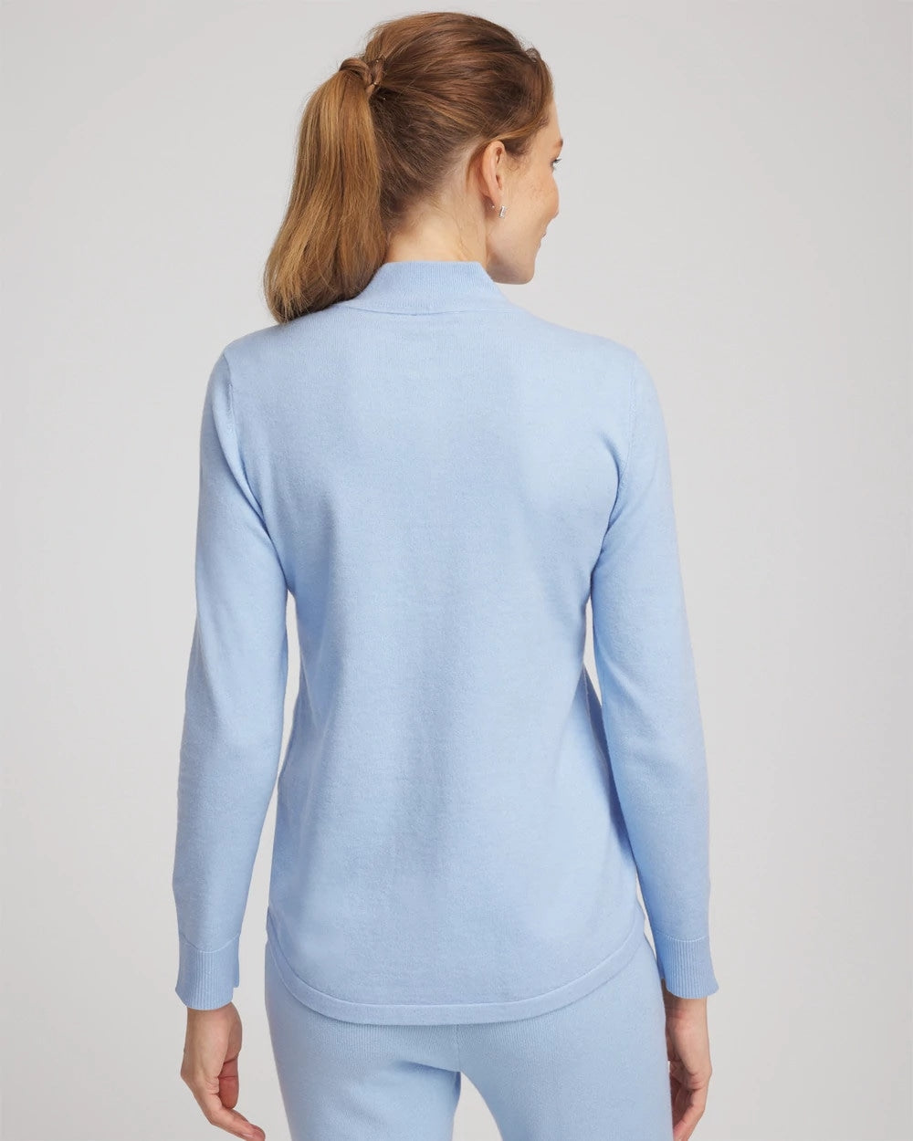 Chico's Everyday - Zenergy® Luxe Half-Zip Pullover Top Crystal Topaz
