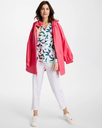 Chico's Great Value - Zenergy® UPF Blooms Mock Zip Polo Blossom