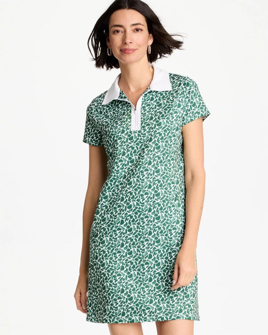 Chico's Popular - Zenergy® UPF Paint Contrast Dress Water Lily Green