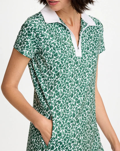 Chico's Popular - Zenergy® UPF Paint Contrast Dress Water Lily Green