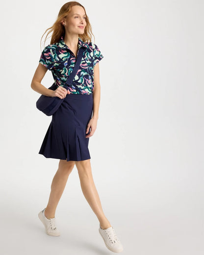Chico's Latest - Zenergy® UPF Blooms Half Zip Polo Blossom