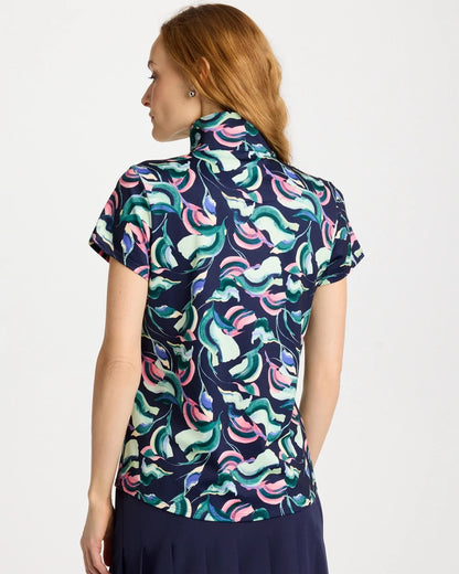 Chico's Latest - Zenergy® UPF Blooms Half Zip Polo Blossom