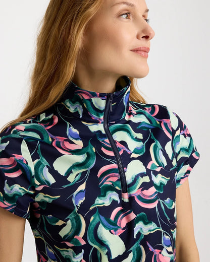 Chico's Latest - Zenergy® UPF Blooms Half Zip Polo Blossom