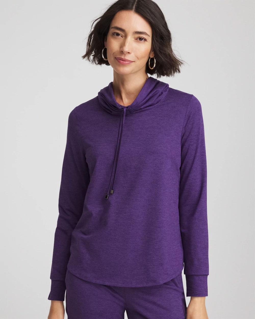 Chico's Essential - Zenergy® Cloud Cowlneck Top Purple Elixir