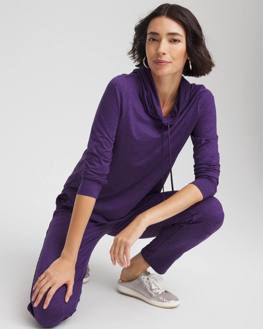 Chico's Essential - Zenergy® Cloud Cowlneck Top Purple Elixir