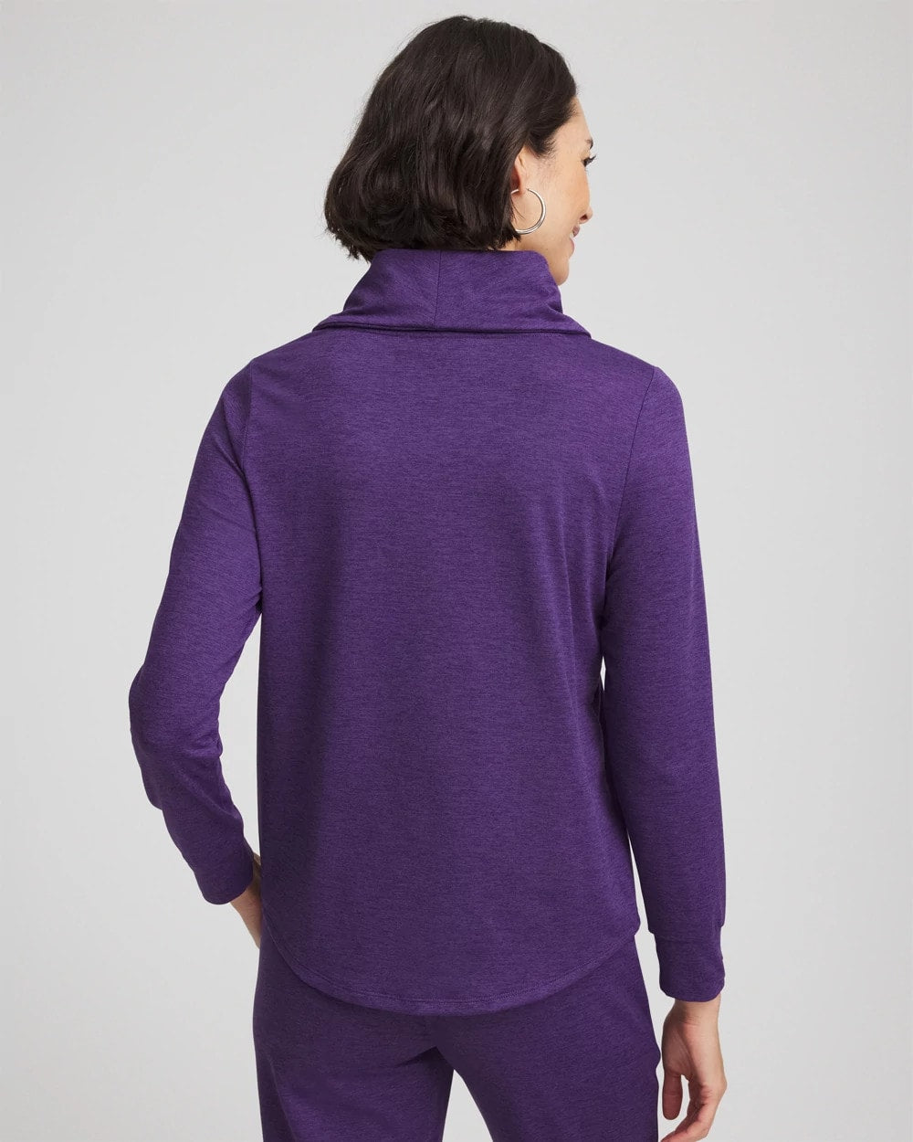 Chico's Essential - Zenergy® Cloud Cowlneck Top Purple Elixir