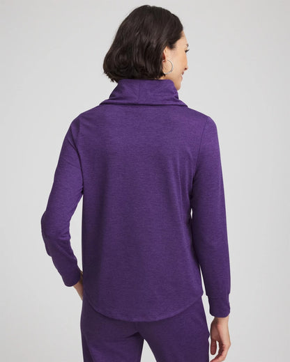 Chico's Essential - Zenergy® Cloud Cowlneck Top Purple Elixir