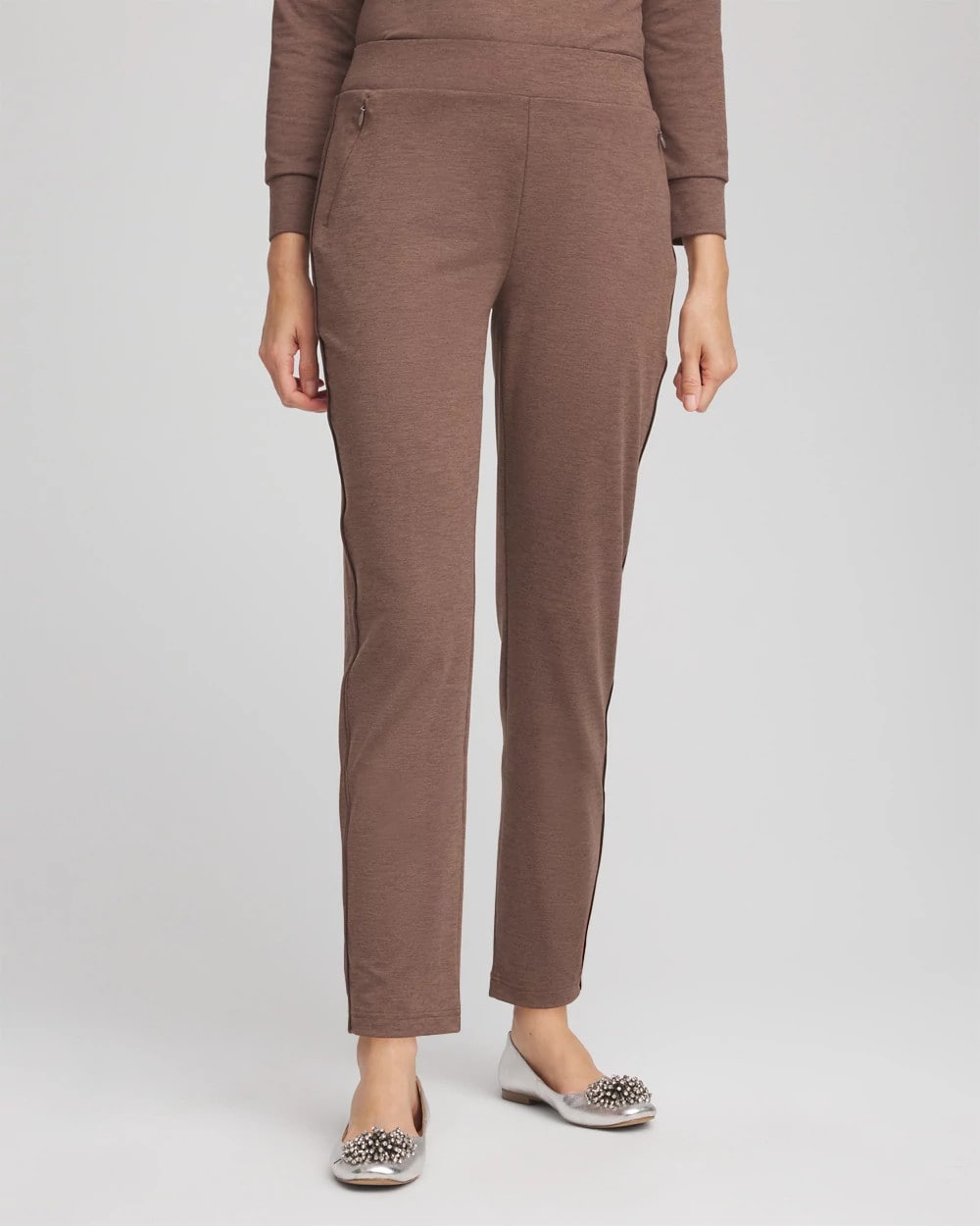 Chico's Deals - Zenergy® Cloud Satin Trim Pants Walnut
