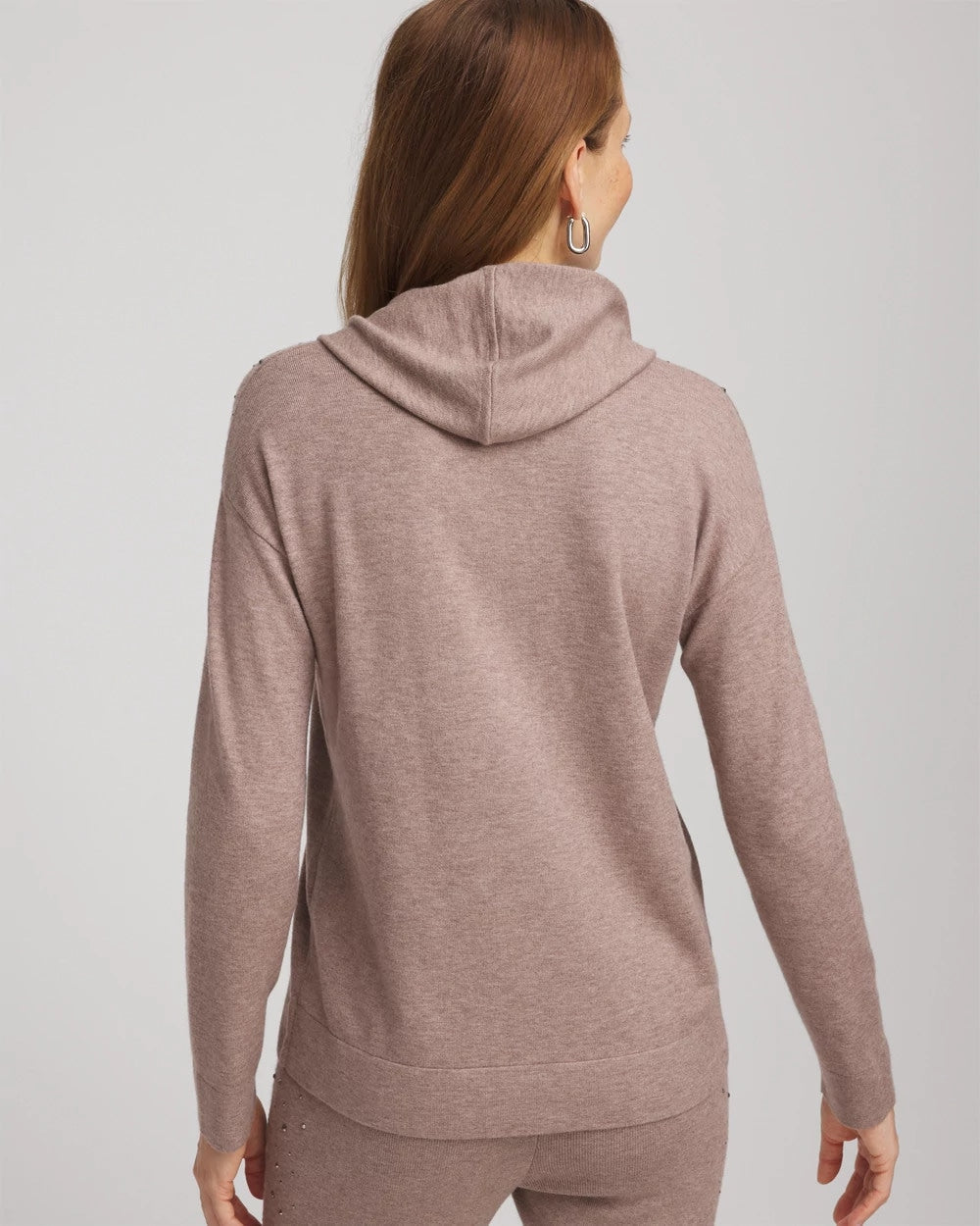 Chico's Signature - Zenergy® Luxe Rhinestone Sweater Taupe Heather