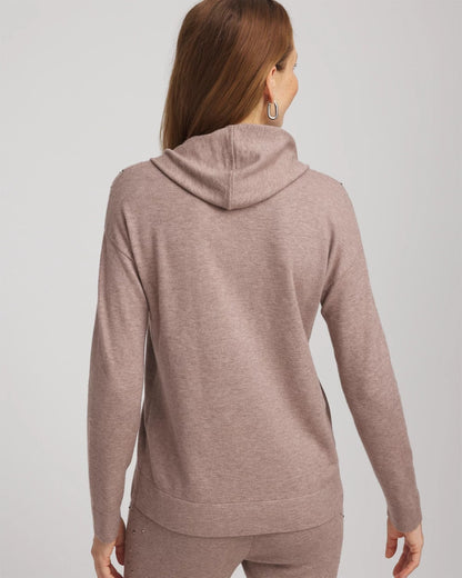 Chico's Signature - Zenergy® Luxe Rhinestone Sweater Taupe Heather
