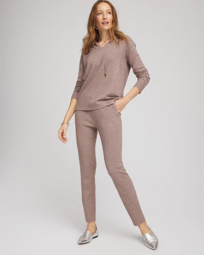 Chico's Premium - Zenergy® Luxe Rhinestone Ankle Pants Taupe Heather