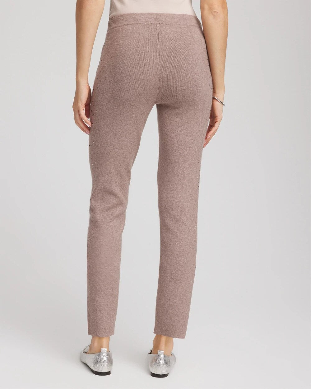Chico's Premium - Zenergy® Luxe Rhinestone Ankle Pants Taupe Heather