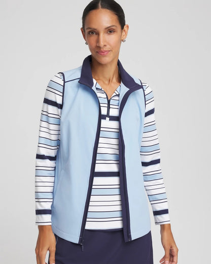Chico's Value - Zenergy® UPF Contrast Vest Crystal Topaz