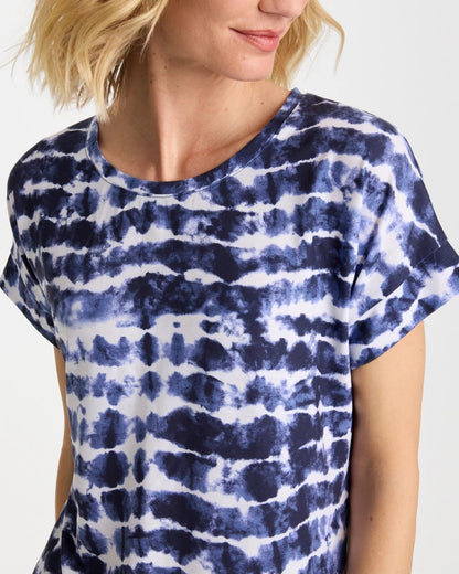 Chico's Featured - Zenergy® Tie-Dye Scoop-Neck Tee Passport Blue
