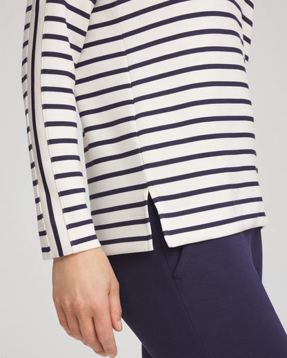 Chico's Trending - Zenergy® Soft Striped Top Passport Blue