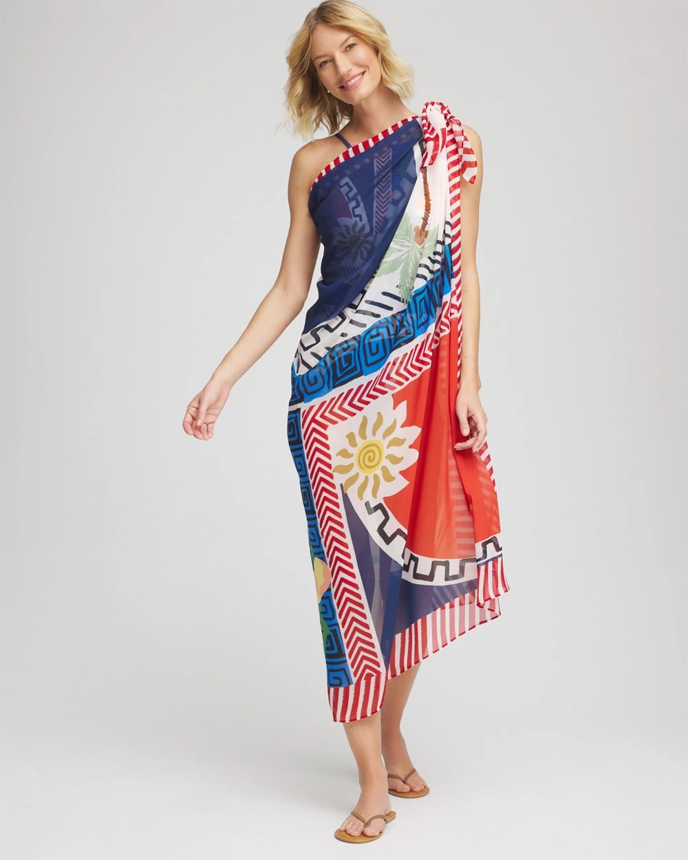 Chico's Essential - Gottex Positano Pareo Multi Print