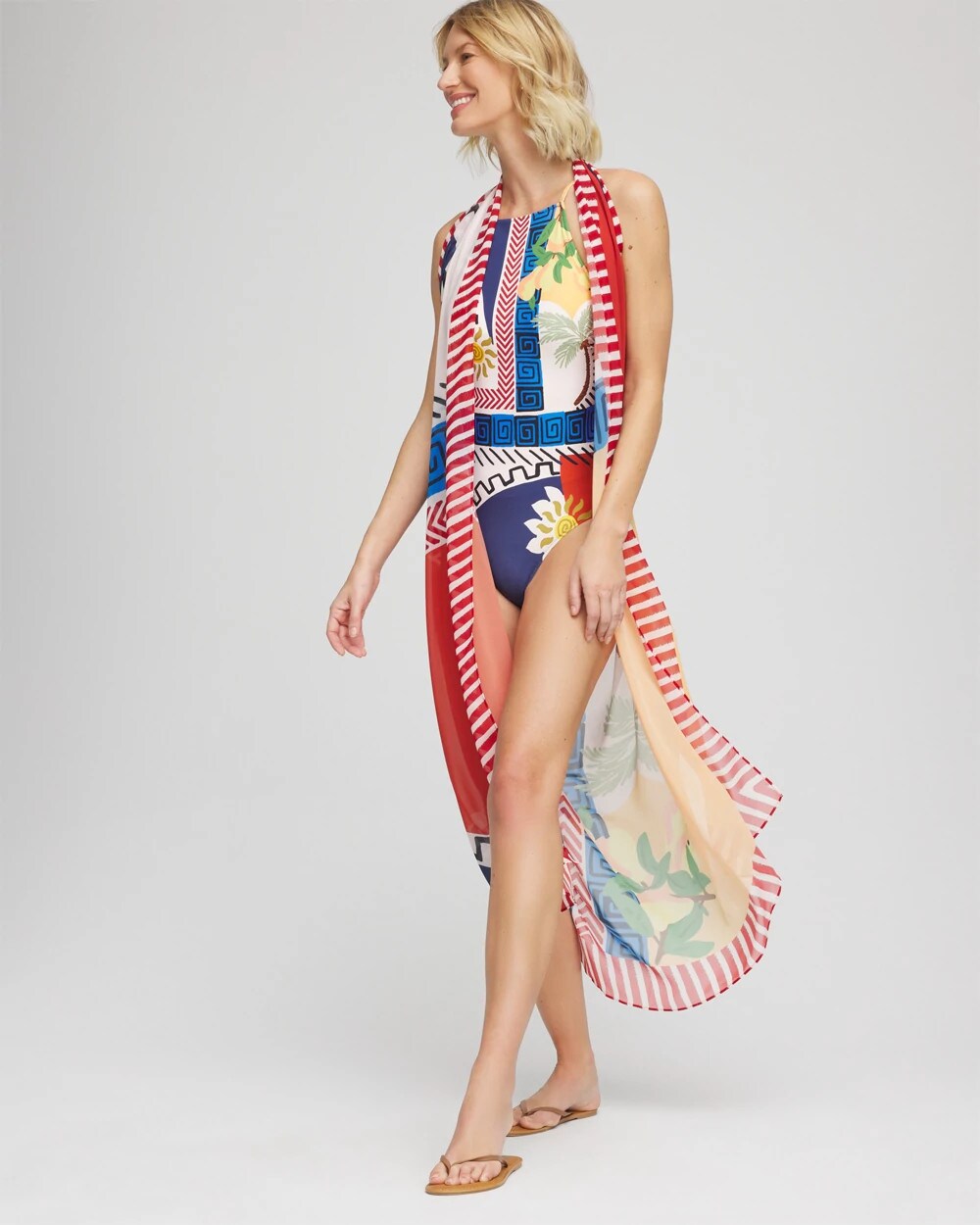 Chico's Essential - Gottex Positano Pareo Multi Print