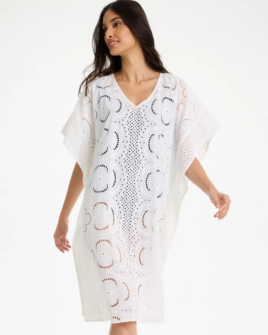Chico's Latest - Woven Long Swim Cover-Up Alabaster