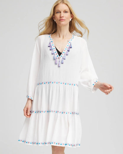 Chico's Smart Buy - Chico's Beach Swimsuit Cover-Up Dress Alabaster
