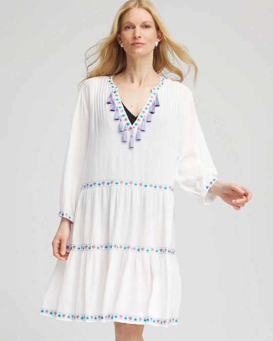 Chico's Smart Buy - Chico's Beach Swimsuit Cover-Up Dress Alabaster
