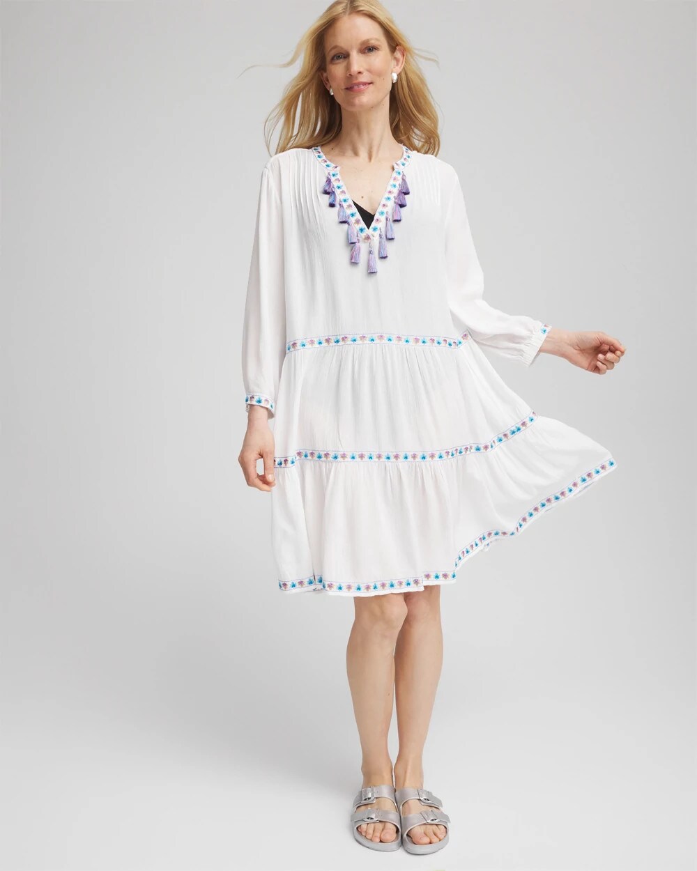 Chico's Smart Buy - Chico's Beach Swimsuit Cover-Up Dress Alabaster